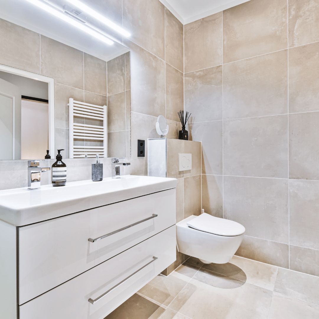 Spotless modern bathroom after professional cleaning in LA County
